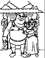 coloriage Shrek et sa fiancee